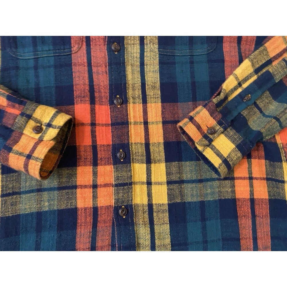 L.L. Bean Signature Heritage Vibrant Flannel Shirt Classic Dadcore Men’s L - Picture 5 of 13